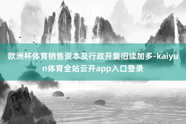欧洲杯体育销售资本及行政开复旧续加多-kaiyun体育全站云开app入口登录